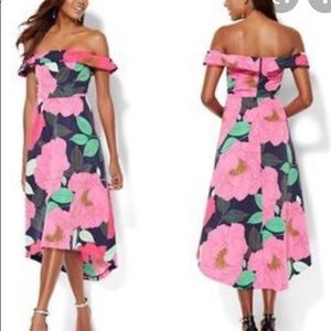 New York & Co off shoulder highlow dress size 10